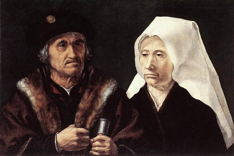 GOSSAERT, Jan (Mabuse) An Elderly Couple cdfg Germany oil painting art